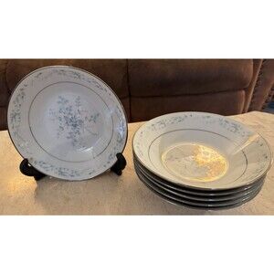 Noritake Carolyn 2693 Coupe Soup Bowl 7½″ Fine China Platinum Trim (Set of 6)